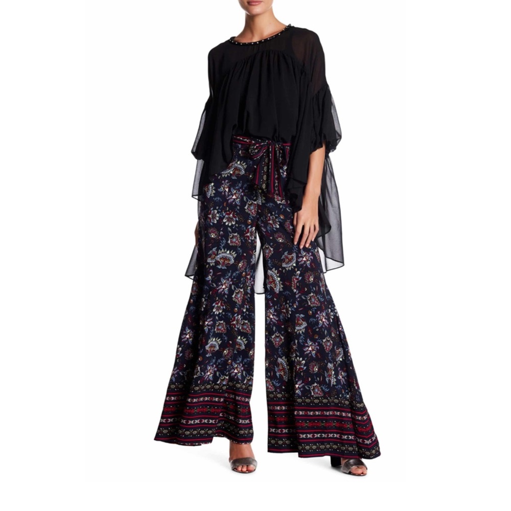 Gracia Palazzo Pants In Navy